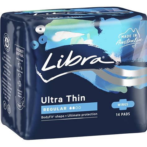 Libra Pads Ultra Thin Regular Wings 14 Pack .